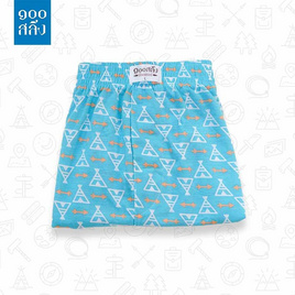 100 Salueng กางเกงบ๊อกเซอร์ (BOXER) ผ้ายืดนิ่ม ลายเหินเวหา สีฟ้าอรุณ (ฟ้า) - 100 Salueng, 100 Salueng