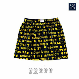 100 Salueng กางเกงบ๊อกเซอร์ (BOXER) ผ้ายืดนิ่ม ลายระวังแตก สีดำ - 100 Salueng, ชุดนอน