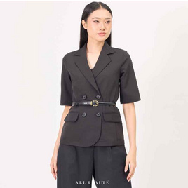 ALL BEAUTE เบลเซอร์แขนสั้น สีดำ Black Blazer - ALL BEAUTE, เสื้อเบลาส์ และเสื้อตัวยาว