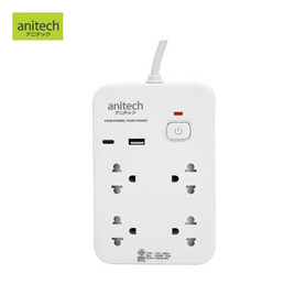 ANITECH ปลั๊กไฟ รุ่น H5534-WH - Anitech, รางปลั๊กไฟ