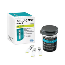 Accu-Chek แถบตรวจระดับน้ำตาลในเลือด อินสแตน 25ชิ้น - Accu-Chek, เครื่องตรวจ & แถบตรวจน้ำตาลในเลือด