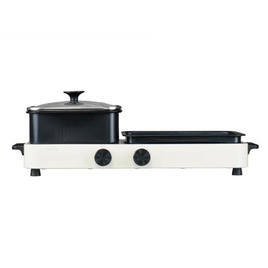 Aiko เตาปิ้งย่างเอนกประสงค์ 2in1 รุ่น AK-2104A - AIKO, เตาปิ้งย่างไฟฟ้าพร้อมหม้อต้ม