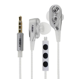 Asaki หูฟังอินเอียร์ 2 Driver รุ่น A-K7411MP - Asaki, มือถือและอุปกรณ์ไอที