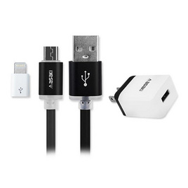 Asaki ชุดชาร์จอเนกประสงค์ พร้อมสาย MicroUsb รุ่น A-308 - Asaki, สายชาร์จ Micro USB