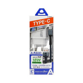 Asaki ชุดชาร์จ TypeC A-2225 - Asaki, อุปกรณ์สำหรับโทรศัพท์