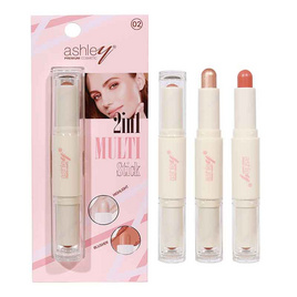 Ashley บลัชออนและไฮไลท์ 2 In 1 Multi Stick 2 กรัม+2 กรัม - Ashley, เครื่องสำอาง