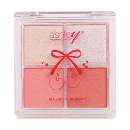 Ashley บลัชออนและไฮไลท์ Cherry Glow Palette 8 กรัม - Ashley, บลัชออน