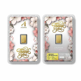 Ausiris ทองคำแท่ง 96.5  น้ำหนัก 0.125 บาท Thank You Blossom - Ausiris, ทองคำและทองรูปพรรณ