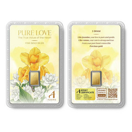 Ausiris ทองคำแท่ง 99.99% น้ำหนัก 1 กรัม ดอกไม้จากใจบริสุทธิ์ - Ausiris, ทองคำและทองรูปพรรณ