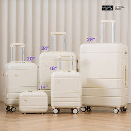 BAGGAGE LUGGAGE กระเป๋าเดินทาง รุ่น CANDY สี WHITE - BAGGAGE LUGGAGE, BAGGAGE LUGGAGE