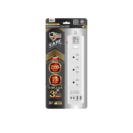 BLL ปลั๊กไฟ รุ่น B89 (3 ช่องเสียบ 1 สวิตซ์ 3 ช่อง USB และ 1 ช่อง Type C) - BLL, รางปลั๊กไฟ