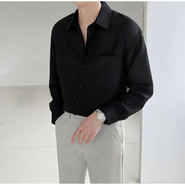 BP OFFICIAL เสื้อเชิ้ตเกาหลีแขนยาว สีดำ - BP OFFICIAL, สินค้าใหม่แฟชั่น