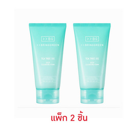 BRINGGREEN โฟมล้างหน้าสูตรอ่อนโยน Tea Tree Cica Deep Cleansing Foam 120มล (แพ็กคู่) - BRINGGREEN, ทำความสะอาดผิวหน้า