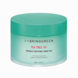 BRINGGREEN โทนเนอร์แพด Tea Tree Cica Trouble Soothing Toner Pad 150กรัม - BRINGGREEN, มาส์กหน้า