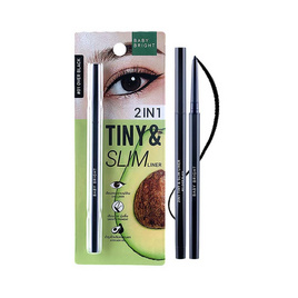 Baby Bright ไลน์เนอร์ 2in1 Tiny & Slim Liner 0.1 กรัม - Baby Bright, ตกแต่งดวงตา