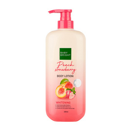 Baby Bright โลชั่นทาผิวกาย Peach Strawberry Body Lotion 450 มล. - Baby Bright, ซูเปอร์มาร์เก็ต