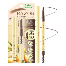 Baby Bright ดินสอเขียนคิ้ว Razor Sharp Brow Pencil 0.15 กรัม - Baby Bright, ดินสอเขียนคิ้ว/มาสคาร่าคิ้ว