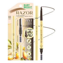 Baby Bright ดินสอเขียนคิ้ว Razor Sharp Brow Pencil 0.15 กรัม - Baby Bright, ดินสอเขียนคิ้ว/มาสคาร่าคิ้ว