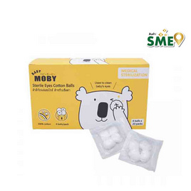 Baby Moby สำลีก้อนสเตอไรส์ แบบกล่อง ขนาด 20 ซอง (4 ก้อน/ซอง) - Baby Moby, ผลิตภัณฑ์สำหรับเด็ก