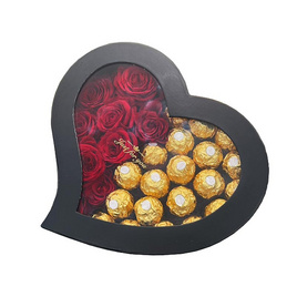 BangkokFlower Sweet Heart Box กล่องดวงใจสีดำ - Bangkokflower