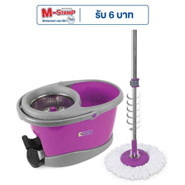 Be Wish ชุดถังปั่น สแตนเลส พลัส แถมฟรี ผ้าถูพื้น Refill 1 ผืน - Be wish, ไม้ม็อบและอุปกรณ์