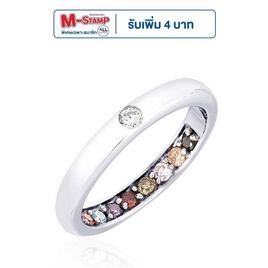 Beauty Jewelry แหวนสิริมงคลพลอยนพเก้าเสริมดวง เงินแท้925 ประดับเพชร CZ เคลือบทองคำขาว - Beauty Jewelry, เสื้อผ้าและเครื่องประดับ