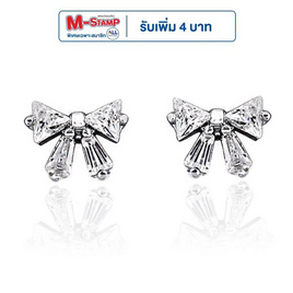 Beauty Jewelry ต่างหูเงินแท้ 92.5% ประดับเพชร CZ รุ่น ES2281-RR เคลือบทองคำขาว - Beauty Jewelry, แฟชั่นผู้หญิง