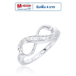 Beauty Jewelry แหวนเงินแท้ 92.5% ประดับเพชร CZ รุ่น RS2055-RR เคลือบทองคำขาว - Beauty Jewelry, เครื่องประดับผู้หญิง