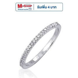 Beauty Jewelry แหวนเงินแท้ 92.5% ประดับเพชร CZ รุ่น RS2071-RR เคลือบทองคำขาว - Beauty Jewelry, 7Online