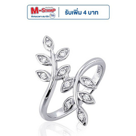 Beauty Jewelry แหวนเงินแท้ 92.5% ประดับเพชร CZ รุ่น RS2085-RR เคลือบทองคำขาว - Beauty Jewelry, แหวน