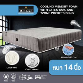 Bedisupreme ที่นอนพ็อกเก็ตสปริง Cooling Memory Foam และ ยางพาราธรรมชาติ รุ่น ICELAB - Bedisupreme, ที่นอน