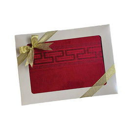 Behome กล่องของขวัญ ผ้าเช็ดตัว รุ่น Oriental ขนาด 30"x60" สีแดง Maroon - Behome, ชุดผ้าขนหนู