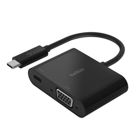 Belkin อุปกรณ์แปลงสัญญาณ (AVC001btBK) USB-C to VGA + Charge Adapter - Belkin, ไอที กล้อง