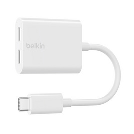 Belkin อุปกรณ์แปลงสัญญาณและกำลังไฟ RockStar USB-C Audio + Charge Adapter (F7U081btWH) - Belkin, Belkin