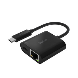 Belkin อุปกรณ์แปลงสัญญาณ USB-C to Ethernet + Charge Adapter (INC001btBK) - Belkin, Belkin