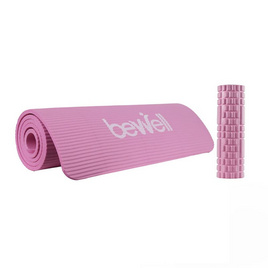 Bewell เซ็ต เสื่อโยคะ หนาพิเศษ 10 mm.สีชมพู + โฟมคลายกล้ามเนื้อ สีชมพู - Bewell, Bewell