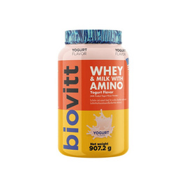 Biovitt เวย์ แอนด์ มิลค์ วิท อะมิโน โยเกิร์ต เฟลเวอร์ บรรจุ 907.2 กรัม - Biovitt, สินค้าใหม่
