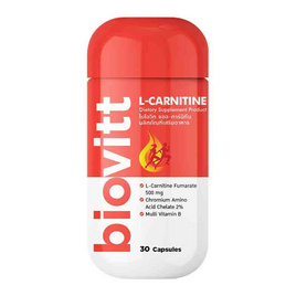 Biovitt L-Carnitine บรรจุ 30 แคปซูล - Biovitt, อาหารเสริมเพื่อความงาม