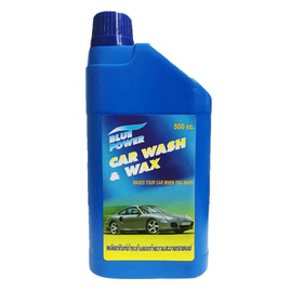 Blue Power คาร์วอชแอนด์แว็กซ์ แชมพูผสมแว็กซ์ 500 มล. - Blue Power, รถยนต์และจักรยานยนต์