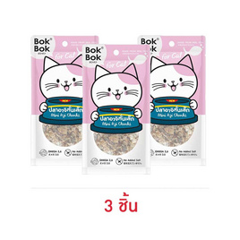 Bok Bok ปลาอาจิหั่นแว่นสำหรับแมว 15 กรัม (3 ชิ้น) - บ๊อก บ๊อก, สัตว์เลี้ยง