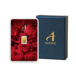 Boxset ทองคำแท่งพร้อมกล่อง 1 g Love กุหลาบสีแดง - Ausiris, เครื่องรางและฮวงจุ้ย