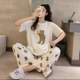 Bra Studio ชุดนอนขายาวลายน้องหมี - Bra Studio