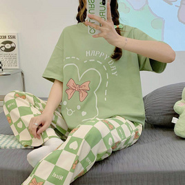 Bra Studio ชุดนอนเสื้อแขนสั้นพร้อมกางเกงขายาว ลาย กระต่าย Happy Day - Bra Studio, ชุดนอน