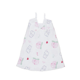 Bra Studio Setชุดนอนกระโปรงพร้อมเสื้อคลุม ลายกระต่ายลูกพีช - Bra Studio, ชุดนอน