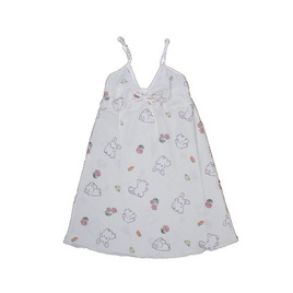 Bra Studio Setชุดนอนกระโปรงพร้อมเสื้อคลุม ลายน้องกระต่ายดอกไม้ - Bra Studio, ชุดนอน