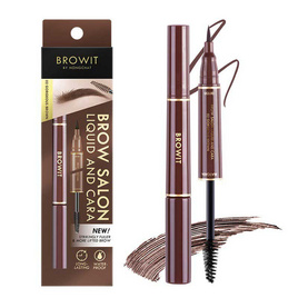 Browit ปากกาเขียนคิ้วและมาสคาร่าคิ้ว Brow Salon Liqiud and Cara 1มล.+3.5กรัม - Browit, ตกแต่งดวงตา