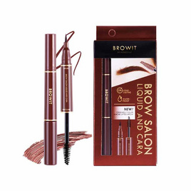 Browit ปากกาเขียนคิ้วและมาสคาร่าคิ้ว Brow Salon Liqiud and Cara 1มล.+3.5กรัม - Browit, ความงาม