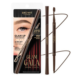 Browit ดินสอเขียนคิ้ว Glam Gala Brow Pencil 0.12 กรัม #02BallroomBrown - Browit, ตกแต่งดวงตา