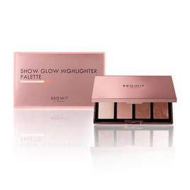 Browit พาเลทไฮไลท์ Show Glow Highlighter Palette 4กรัมx4สี - Browit, เครื่องสำอาง