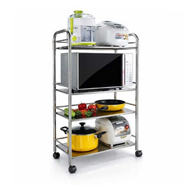 CASSA ชั้นวางของสแตนเลส 201มีล้อ 4 ชั้น - CASSA, ของใช้ภายในบ้าน